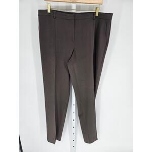 St. John Women's Mid Rise Pockets Belt Loop Dress Pant Size 14 Taupe